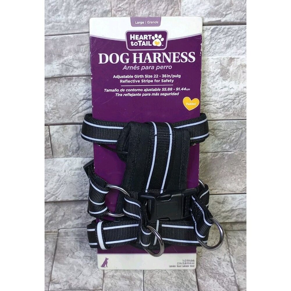 Heart to Tail Padded Step In Pet Harness Adjustable Girth Size 22-36 inch NEW